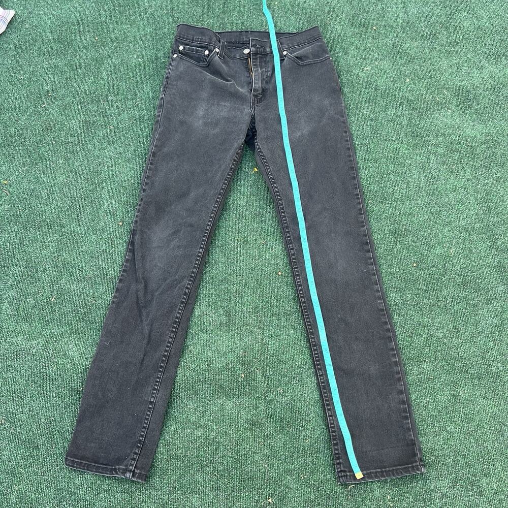 Levi’s 511 Slim Black Jeans Mens W32 L34 Faded Denim Mid Rise